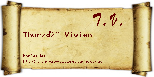 Thurzó Vivien névjegykártya